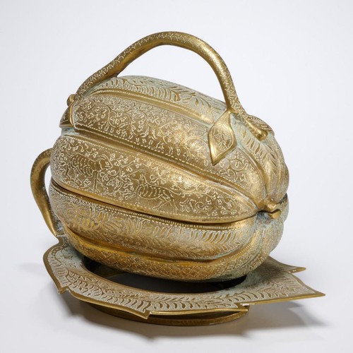 Vintage brass melon - vintage, gourd