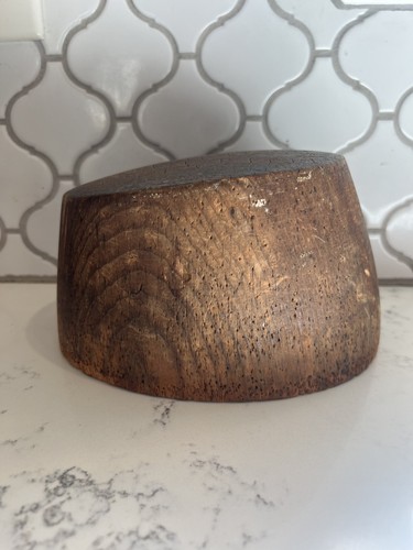 Antique wooden wood hat - antique, mold