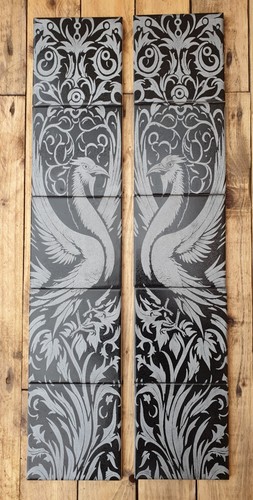 Black silver phoenix ceramic - black,