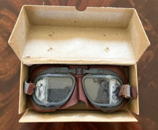 WW2 RAF GOGGLES Mk VIII MK8 FLYING PILOT AVIATOR AVIATION BATTLE BOX