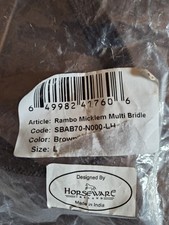 Horseware Micklem Bridle Havana  Horse Size With Bitless Bridle Attachment