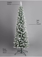 6ft Snowy Slim Christmas Tree