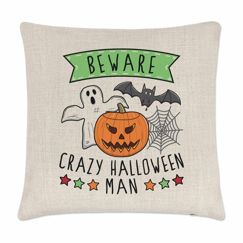 Beware crazy halloween man - crazy,
