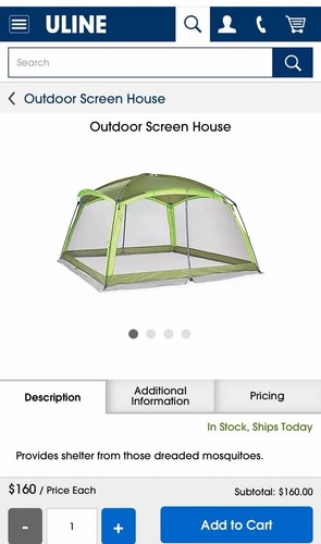 Uline outdoor screen - uline,