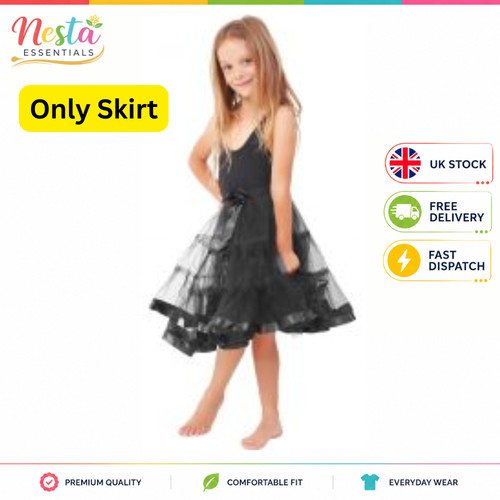Girls black layer petticoat - girls,
