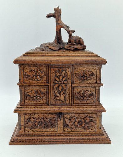 Black forest carved - black, wooden