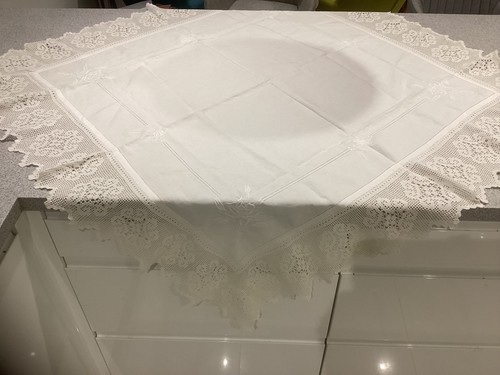 Lovely vintage lace edged - lovely,