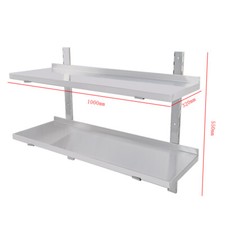 Stainless Steel Wall Shelf 2xCommercial Kitchen Shelves 60/80/100/120 Wall Mount