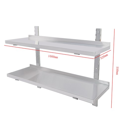 Stainless steel wall shelf - stainless,