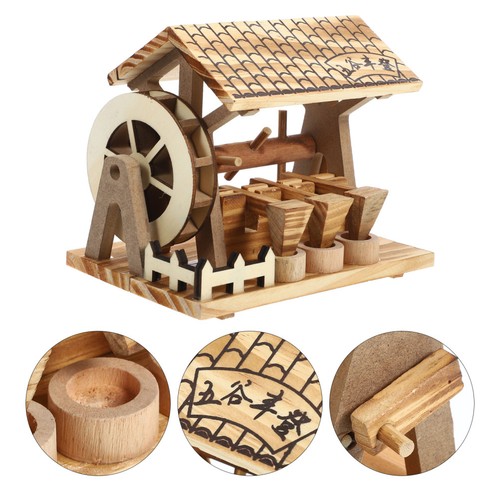 Handcrafted wooden water wheel - wooden,