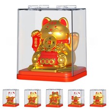 Vibrant Hand Waving Lucky Cat Ornament Solar Powered To E Your Space