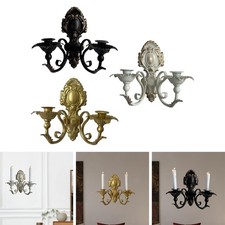 Decorative Wall Candle Holder, Vintage Wrought Iron Candle Holder for Home,