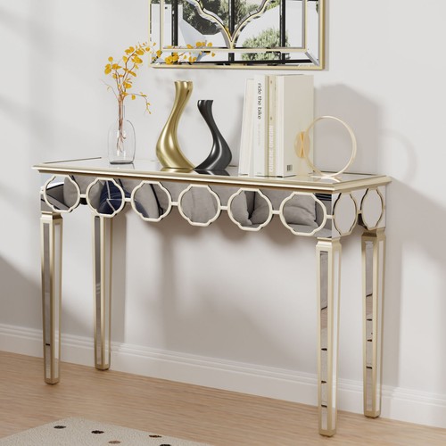 120cm mirrored console table - 120cm,