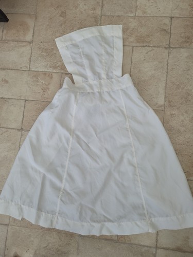Vintage white nylon - white, bib