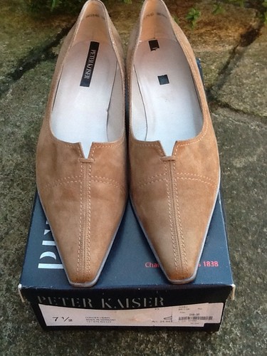 Court shoe tan suede - shoe, 7.5