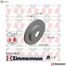 2x BRAKE DISC 540.2490.20 FOR