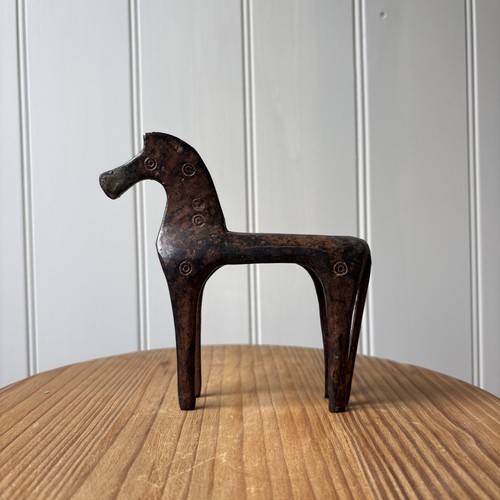 Antique bronze etruscan trojan - bronze,