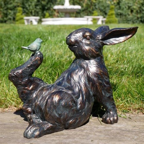 Rabbit bird ornament statue - rabbit,