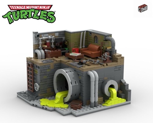 Tmnt sewer lair diorama - sewer,