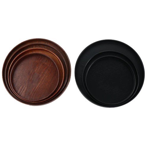 Round wooden plate - plate, serving