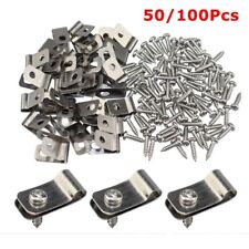 50/ 100Pcs Fencing R-Clips Wire Mesh Screw on Clips Security Fencing Dog Cages
