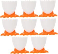 8pcs Egg Cups Easter Egg Holder Plastic Egg Stands Boiled Egg Cup Cartoon Egg