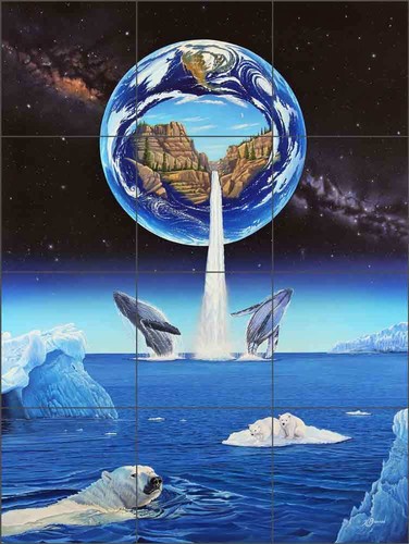 Climate change tile mural - mural, kurt