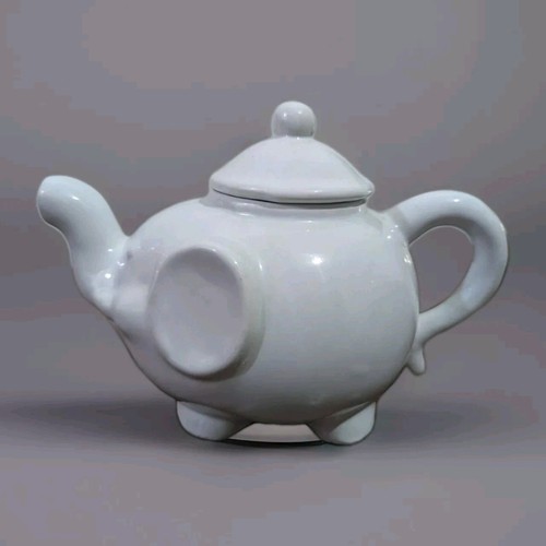 White ceramic elephant - white,