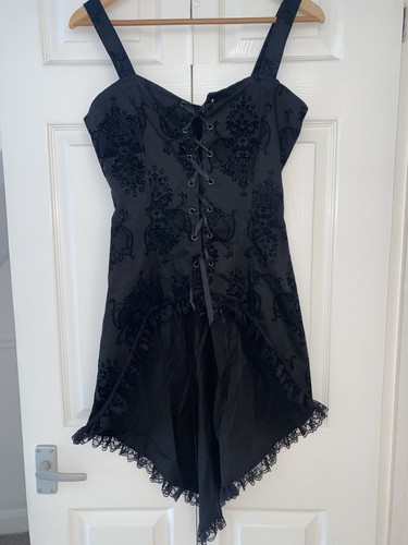 Black chiffon dress victorian - chiffon,