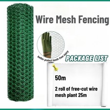 PVC Coated or Galvanised Chicken Wire Mesh Netting Rabbit Cage Aviary Net Fence