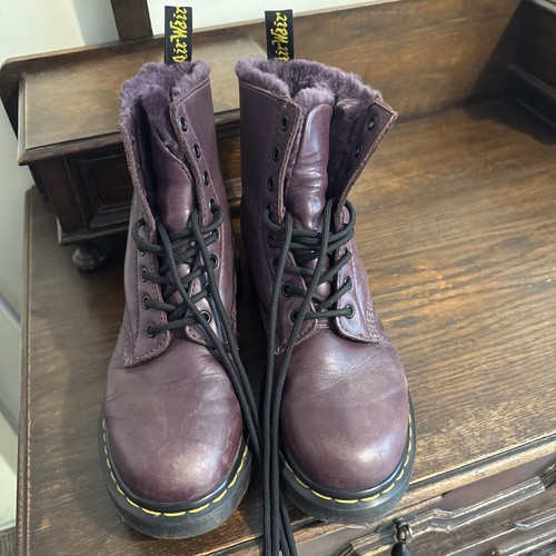 Martens purple serena fur - dr.,