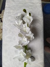 Stunning white artificial Cymbidium Orchid Stems 1m long PRICE FOR ALL 3 STEMS