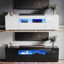 120/130/140/180/200cm LED High Gloss TV Stand TV Unit Cabinet Storage Sideboard