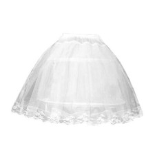 Tutu Skirt Underskirt Flower Girls Petticoat Wedding Elastic Waist Crinoline