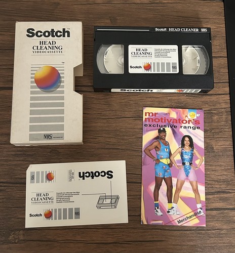 Scotch vhs head cleaning - head, video