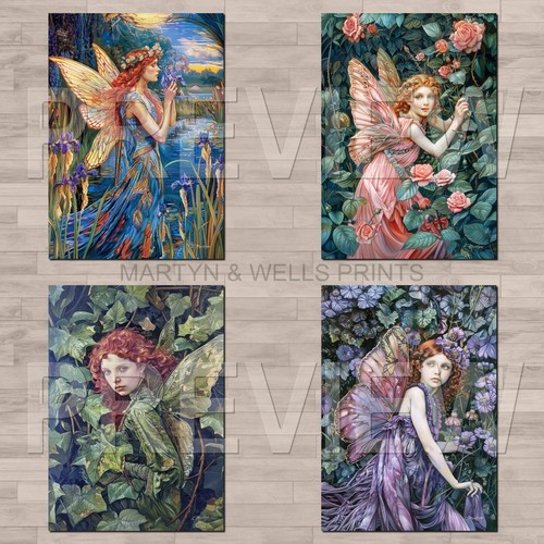Flower fairy prints - flower, iris