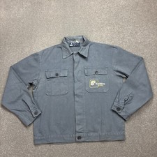 VINTAGE French Jacket Adult Extra Small Blue Workwear Chore Canvas Military Men