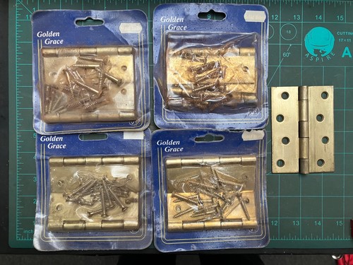 Four pairs solid brass - solid, hinges