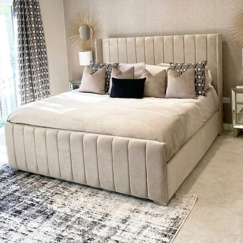Double winged panel bed - panel, frame