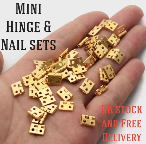 20pcs mini brass plated hinges - mini,