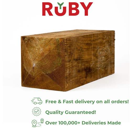 Wooden gate post treated - gate,