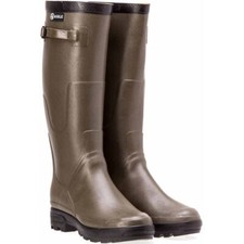 Mens Ladies Unisex Aigle Benyl Wellington Boot Wellies Kaki Brun Sizes 4 To 11.5