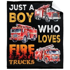 Fire Truck Blanket for Boys
