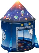 Rocket Ship Kids Tent Pop up Toy for Children Large Space Indoor Pretend Play