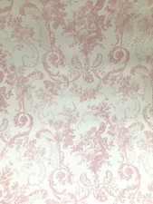 Rare / Vintage - Laura Ashley - cherubs / toile - pink - wallpaper