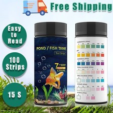 100pcs-Aquarium 7 in 1 Test Strips Water Test Kit Fish Tank-Nitrate Nitrite PH