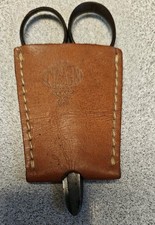 Antique Vom Cleff Scissors Made In Germany. Includes a Rexbilt Leather  holder.