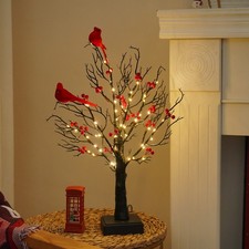 Jorix  60 LED Twig Christmas Tree Light 50cm Tabletop Lamp USB and Battery Decor