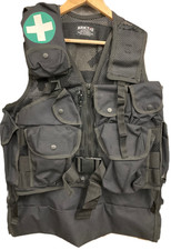 Arktis Medic Tactical Vest Black First Responder EMT Load Carry Pouches Pockets