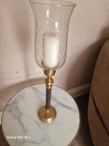 Vintage solid brass - vintage, crystal